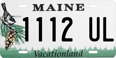 ME license plate 1112UL