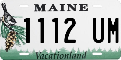 ME license plate 1112UM