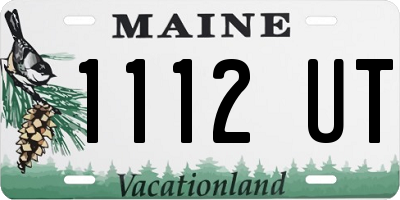 ME license plate 1112UT