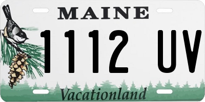 ME license plate 1112UV