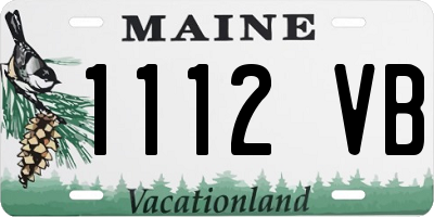 ME license plate 1112VB