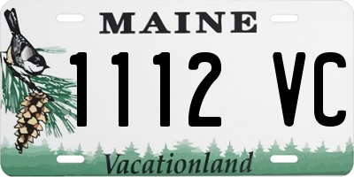 ME license plate 1112VC
