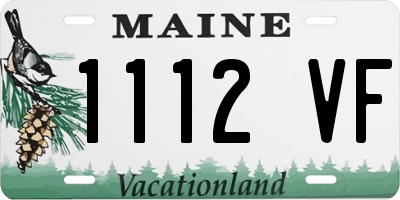 ME license plate 1112VF