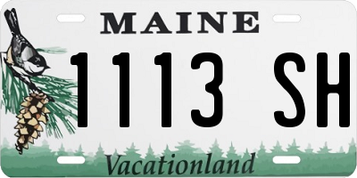 ME license plate 1113SH