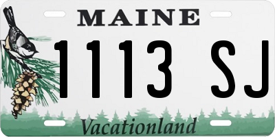 ME license plate 1113SJ