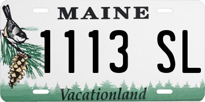 ME license plate 1113SL