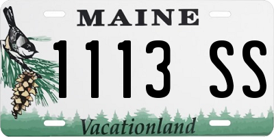 ME license plate 1113SS