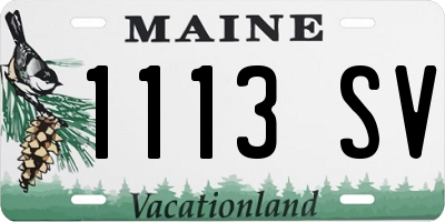ME license plate 1113SV