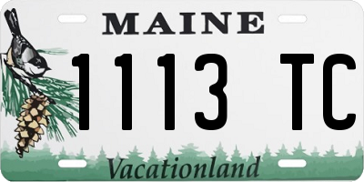 ME license plate 1113TC