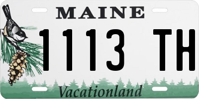 ME license plate 1113TH