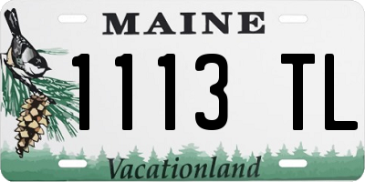 ME license plate 1113TL