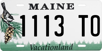 ME license plate 1113TO