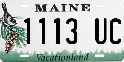 ME license plate 1113UC