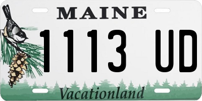 ME license plate 1113UD