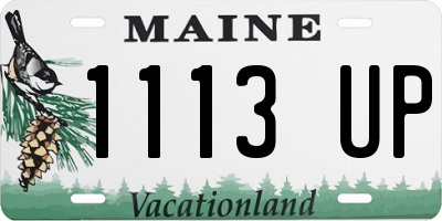 ME license plate 1113UP
