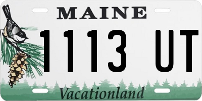 ME license plate 1113UT