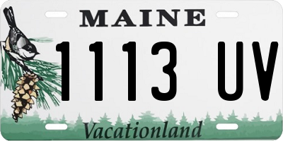 ME license plate 1113UV