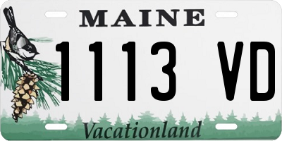 ME license plate 1113VD