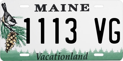 ME license plate 1113VG