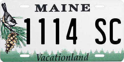 ME license plate 1114SC