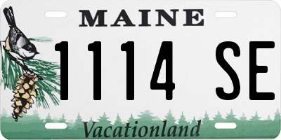 ME license plate 1114SE