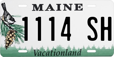 ME license plate 1114SH