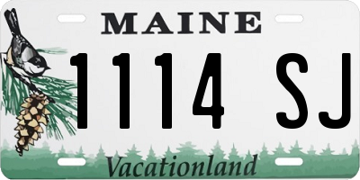 ME license plate 1114SJ