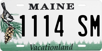 ME license plate 1114SM