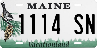 ME license plate 1114SN