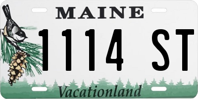 ME license plate 1114ST