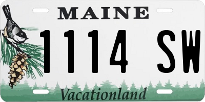 ME license plate 1114SW