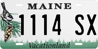ME license plate 1114SX