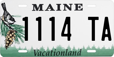 ME license plate 1114TA