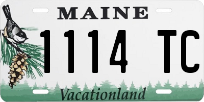 ME license plate 1114TC