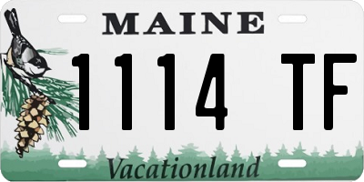 ME license plate 1114TF