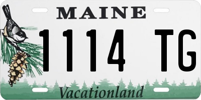 ME license plate 1114TG