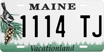 ME license plate 1114TJ