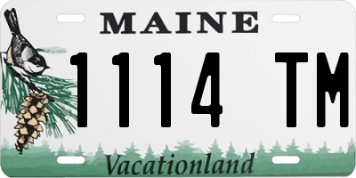 ME license plate 1114TM