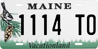 ME license plate 1114TO