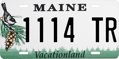 ME license plate 1114TR