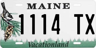 ME license plate 1114TX