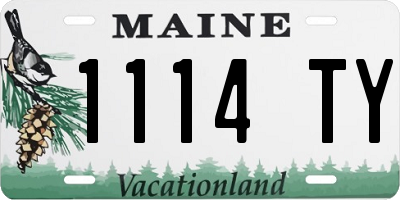 ME license plate 1114TY