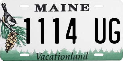 ME license plate 1114UG