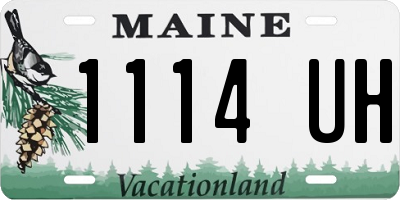 ME license plate 1114UH
