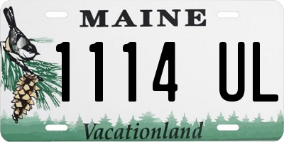 ME license plate 1114UL