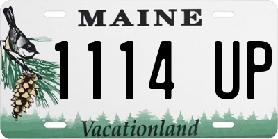 ME license plate 1114UP