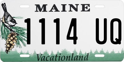 ME license plate 1114UQ