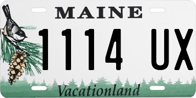 ME license plate 1114UX