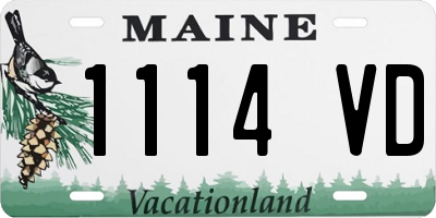 ME license plate 1114VD