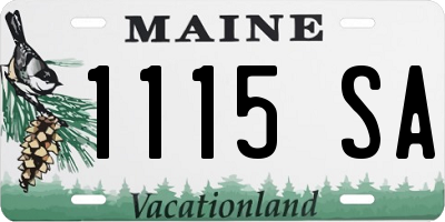 ME license plate 1115SA